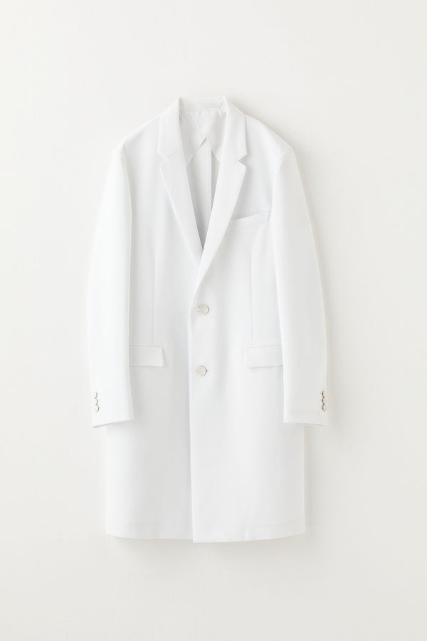 White lab coat on a light gray background