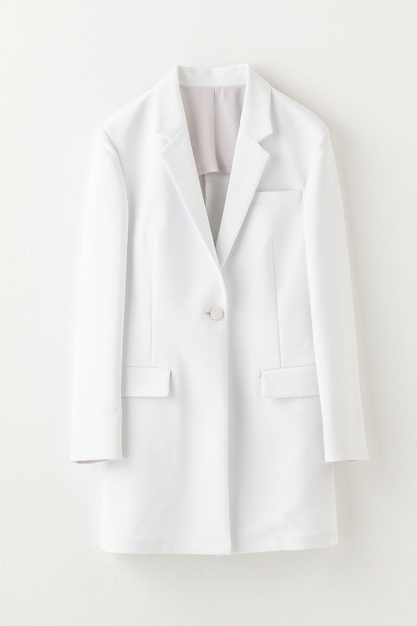 White lab coat on a light gray background