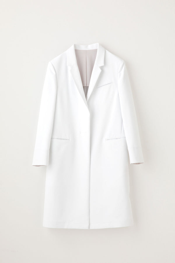 White lab coat on a light gray background