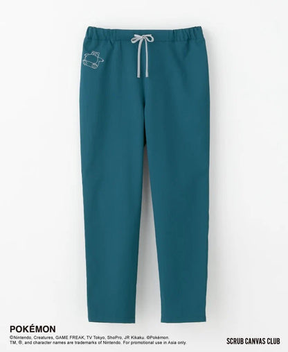 A unisex medical scrub pants from the Classico Pokémon collection, featuring snorlax character